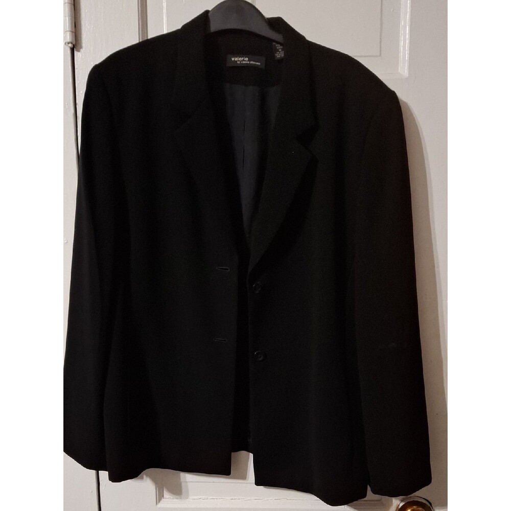 Valerie Stevens Black Women's Single-Breasted Blazer (Mis230)
